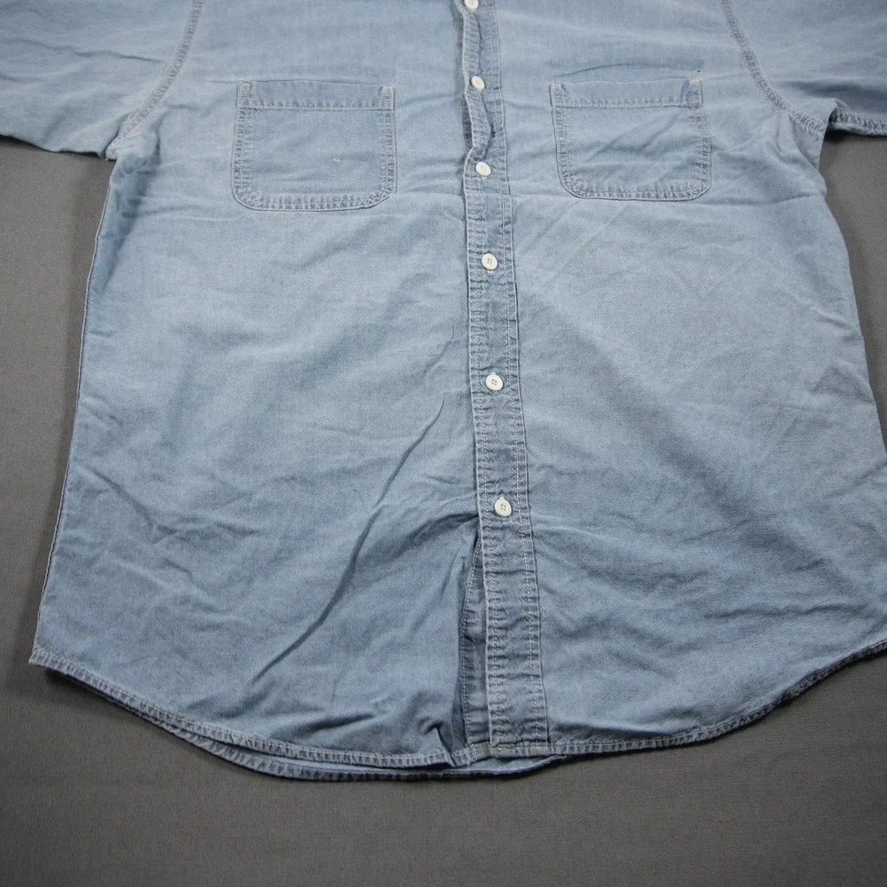 Vintage Big Mac Workwear Chambray 2 Pocket Short Sleeve Men Shirt L